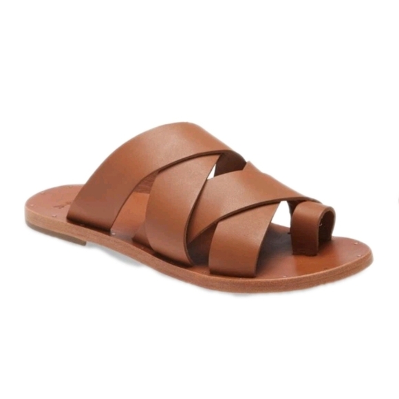 Beek Womens Brown Weaver Toe Loop Handcrafted Leather Comfort Sandal 10 - Picture 2 of 15